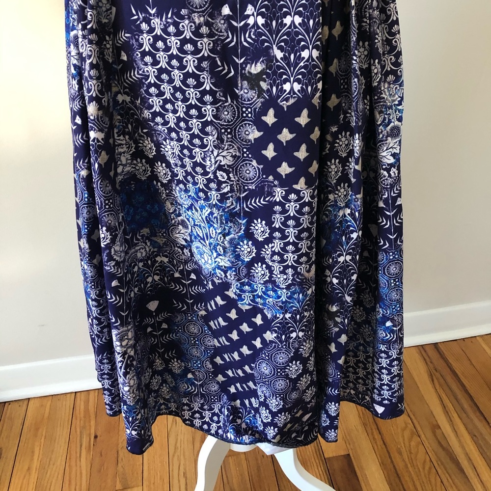 Anthropologie Payal Jain MIDI Dress Batik Blue‎ 6 - Picture 4 of 9